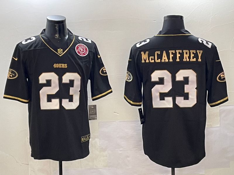 Men San Francisco 49ers #23 Mccaffrey Black Gold 2024 Nike Limited NFL Jersey style 01083->san francisco 49ers->NFL Jersey